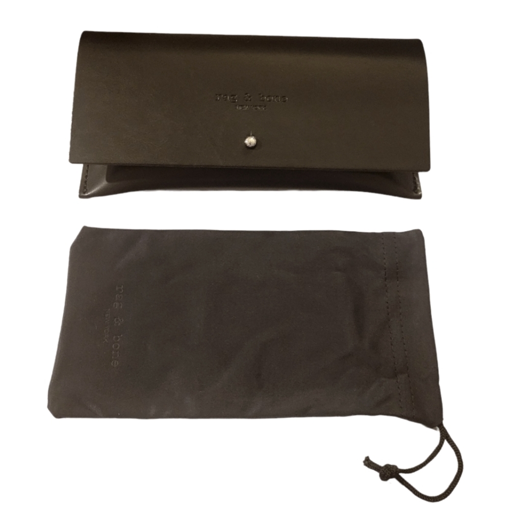 Rag & Bone Black Eye Glasses Semi-Soft Case and Storage Pouch NWOT